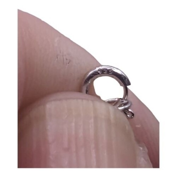 925 Halo CZ Cubic Zirconia Pendant Necklace 16" with 2" ext Open Circle Sterling - Picture 6 of 12